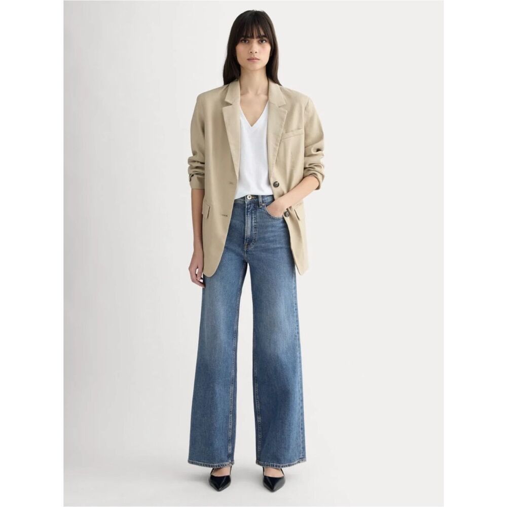 New Everlane THE WAY-HIGH® SAILOR JEAN in Bright Blue Size 27S